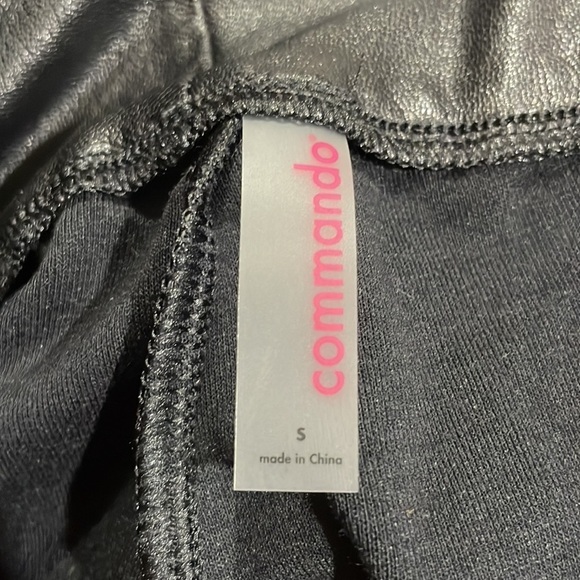 Commando Faux Leather Black High Rise Joggers - Picture 3 of 10